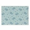 thumbnail image 1 of Cartoon Cutting Board, Teddy Bears and Toys with Letters on Imagery Blue Background, Decorative Tempered Glass Cutting and Serving Board, Small Size, Pale Blue Aqua, by Ambesonne, 1 of 1