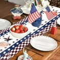 thumbnail image 4 of JWshufel Independence Day Patriotic Table Runner 4th of July Holiday Decor Dining Kitchen Tablecloth Memorial Day Celebration Table Decorations Polyester 72 Inch, 4 of 6