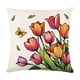 thumbnail image 2 of Funda de Almohada Estampada de Primavera con Monograma Floral, Funda de Cojín Decorativa para Sofá, Cojines para El Hogar, 2 of 6