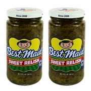 Best Maid Pickles of Texas - 2 Pack Bundled by Louisiana Pantry (Sweet Relish, 12oz)