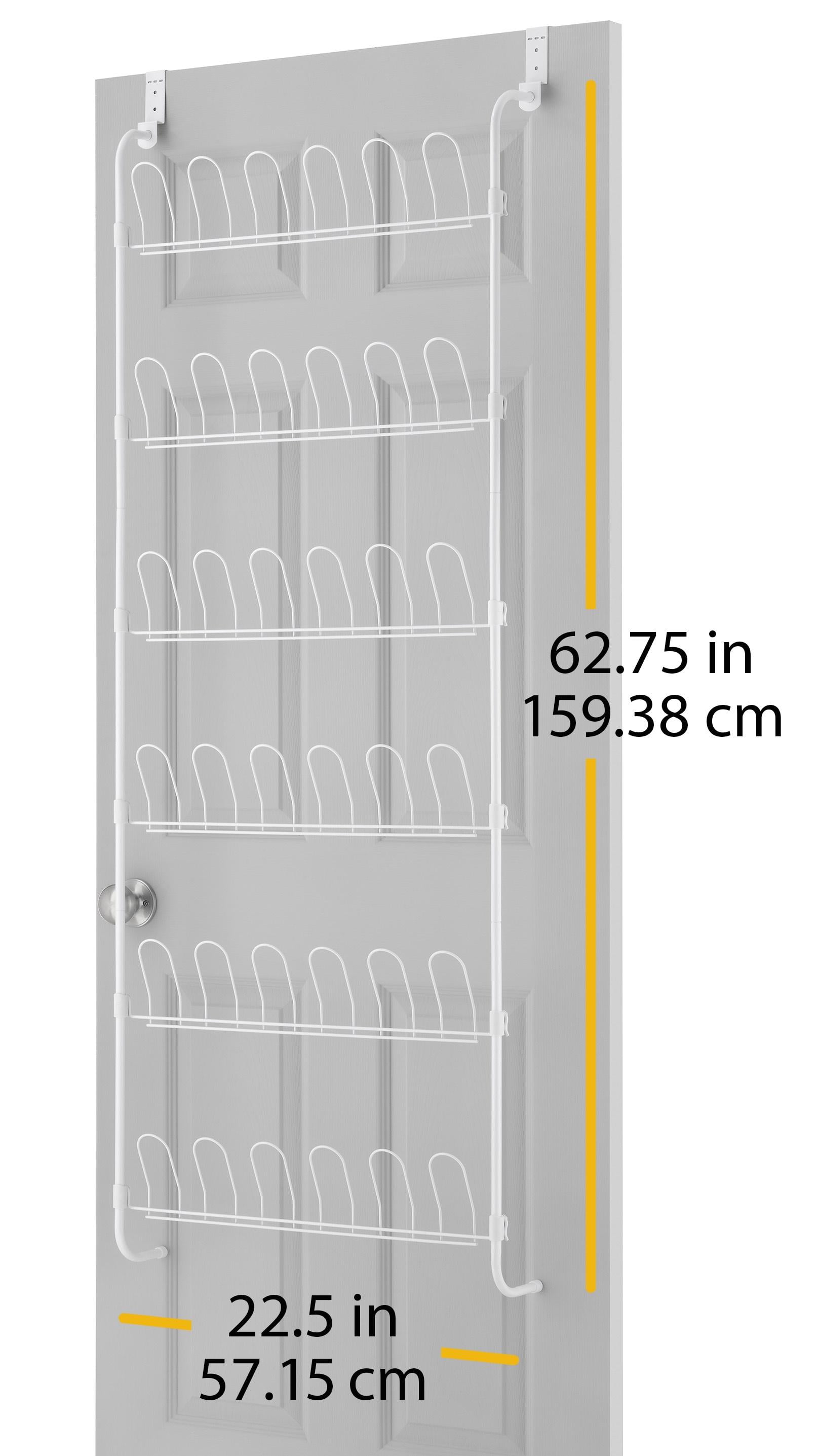 Whitmor 6-tier Space-saving Over-the-Door Metal Shoe Rack, 18-Pair Capacity, White