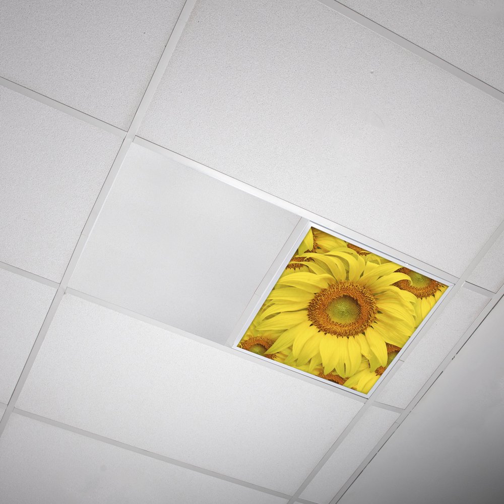 Octo Lights Fluorescent Light Covers 2x2 Flexible Decorative Light Diffuser Panels Flower