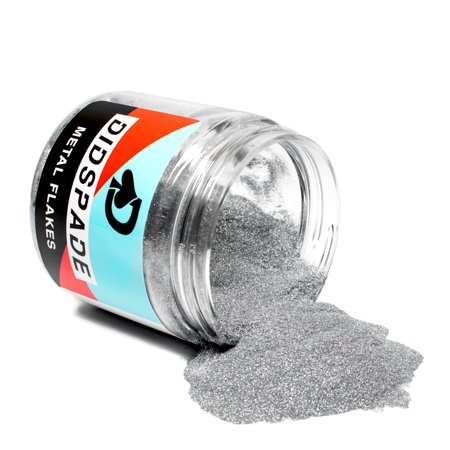 Chrome 0.002 Metal Flake - Silver Micro Flake for Car Paint - Solvent Resistant Glitter - Auto Flake Paint - 2oz