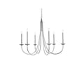 thumbnail image 3 of Living District Cohen 42" 6-Light Mid-Century Metal Chandelier in Chrome, 3 of 8