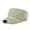 Washed Khaki-Large size, variant on Cotton Twill Flat Top Peaked Hat Army Military Cadet Cap - Dark Gray