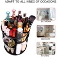 sanipoe 360 Rotating Makeup Organizer, DIY Adjustable Makeup Carousel Spinning Holder Storage Rack, Large Capacity Make up Caddy Shelf Cosmetics Organizer Box, Best for Countertop, Black - image 4 of 8