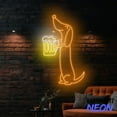 thumbnail image 4 of Handmadetneonsign Dachshund Drinking Beer Neon Sign, Dachshund With Beer Led Sign, Bar Wall Art 92366, 4 of 5