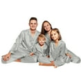 thumbnail image 5 of Family Christmas Pajamas Matching Sets Mom Style Soft Polyester and Spandex Gray Christmas Pajamas, 5 of 5