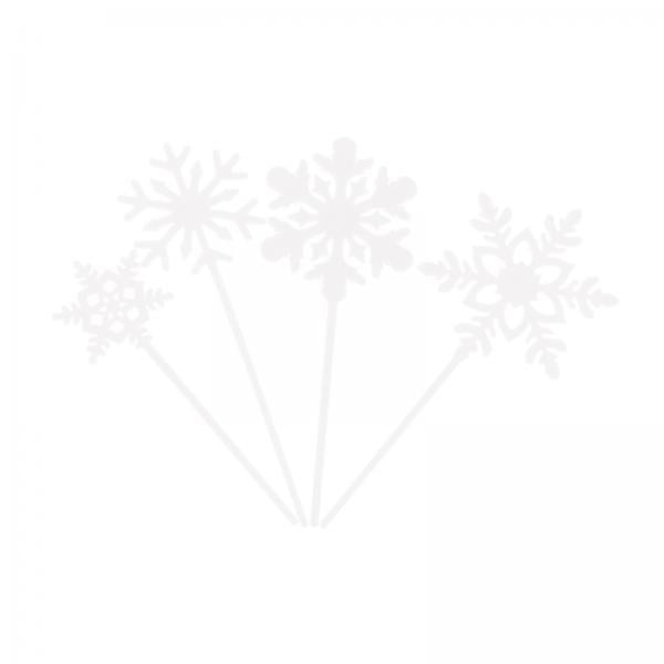 5x4 Uds. Adornos Para Magdalenas Con Copos De Nieve Brillantes, Selecciones Para Pastel De Fiesta De Cumpleaños Y Navidad, Color
