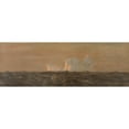 thumbnail image 2 of Frederic Edwin Church 14x8 Black Ornate Wood Framed Double Matted Museum Art Print Titled: Icebergs (June or July 1859), 2 of 5