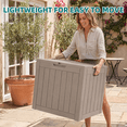 thumbnail image 3 of MINDYES 33 Gallon Deck Box, Outdoor Storage Box for Furniture, Garden Tools, Tools Storage with Lockable Patio,Beige, 3 of 8