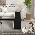 thumbnail image 4 of Pet Ramp Bed Steps for Dogs Cats Non-slip Carpet 74"L x 16"W x 25"H Natural, 4 of 7