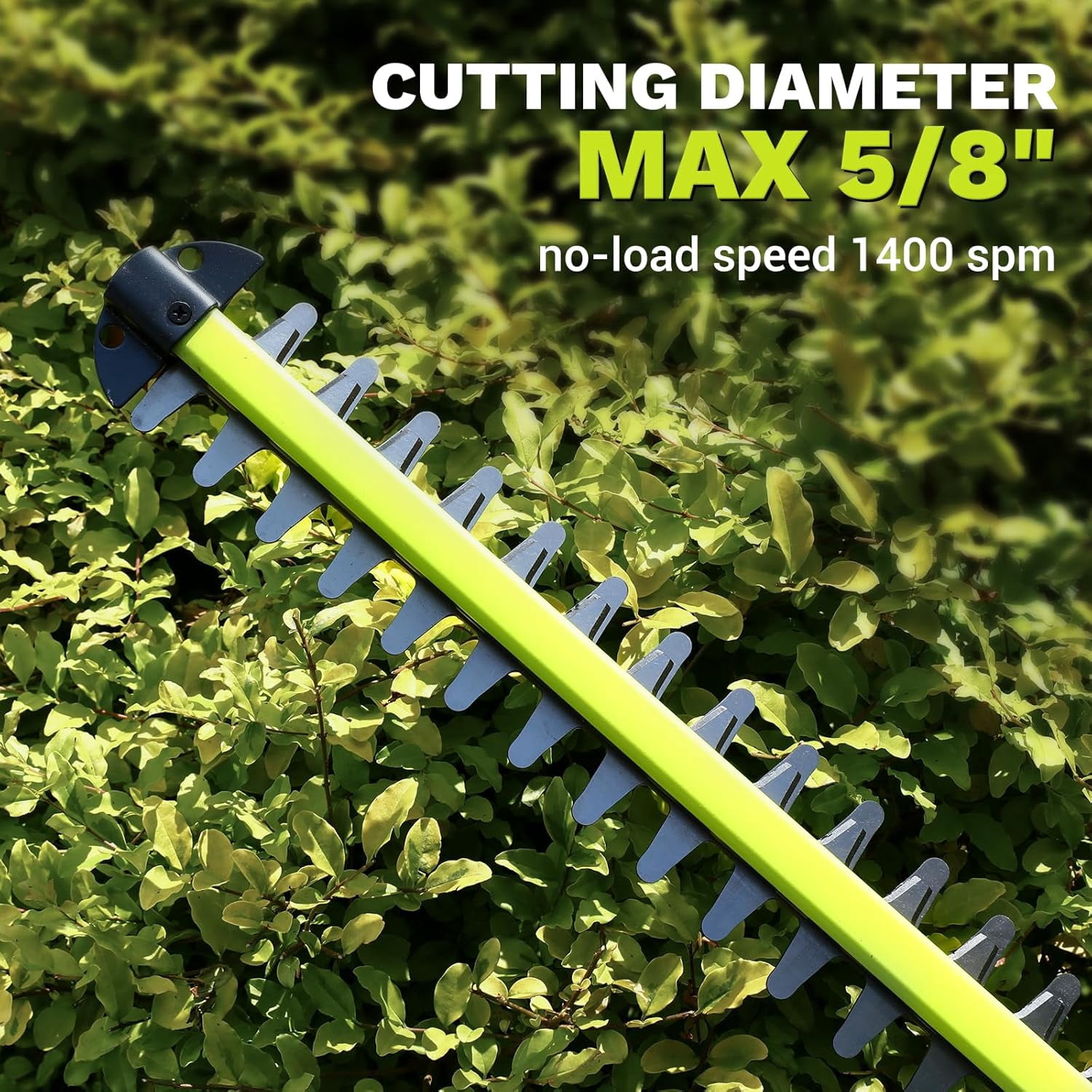 20V Cordless Hedge Trimmer with Battery, 20-Inch Dual Action Steel Blade for Garden and Lawn