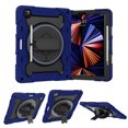 thumbnail image 7 of 3in1 Rotating Stand Case for iPad Air 13 (2025)/iPad Air 13 (2024)/iPad Pro 12.9 inch (2022/2021/2020/2018) with Hand/Shoulder Strap, Shockproof Rugged, Blue, 7 of 7