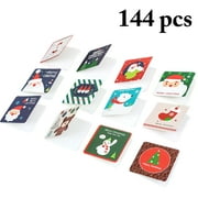 144PCS Cartes de Noël Lovely Mini Cartes de vœux Cartes de vœux avec enveloppes
