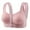 Pink, variant on 2PC Push Up Bra Transparent Shoulder Strap Cordless Backless Triangle Bralette,Purple,36