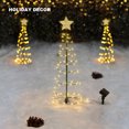 thumbnail image 2 of Espiral solar espiral Árbol de Navidad LED Luz Al aire libre Patio trasero Pathway Automático Lámpara a prueba de viento Decoración para el hogar Suministros de iluminación Monocromo Scienceny HA009766-02B, 2 of 6