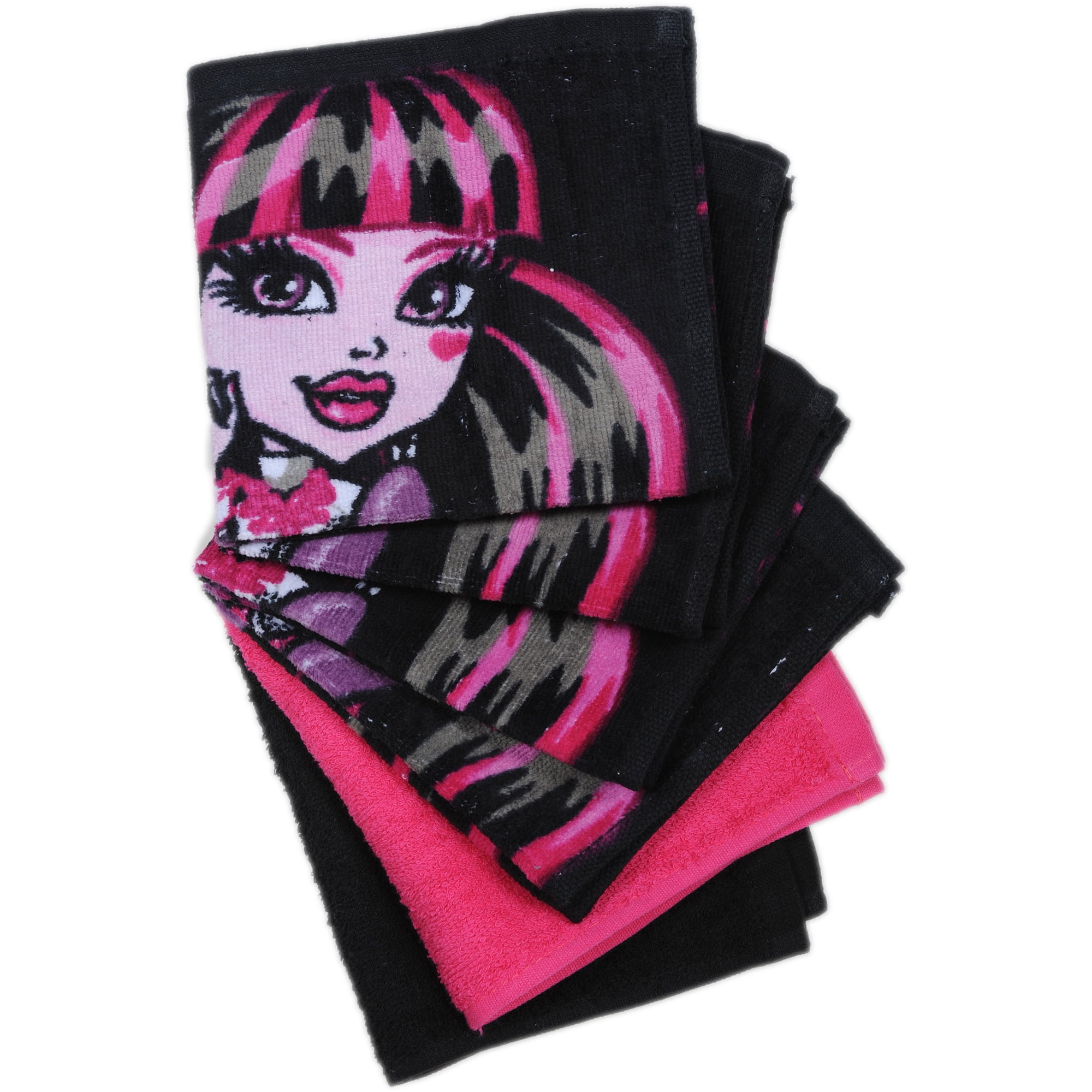 Monster High Cool Ghouls 6 Pack Wash Cloth Set Com