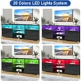 thumbnail image 4 of ChVans LED TV Stand for 70/75/80 inch, High Glass Modern Entertainment Center with LED Lights and Glossy Cabinets, 4 of 9