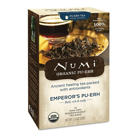 Numi Organic Teas and Teasans, 0.125oz, Emperor's Puerh, 16/Box