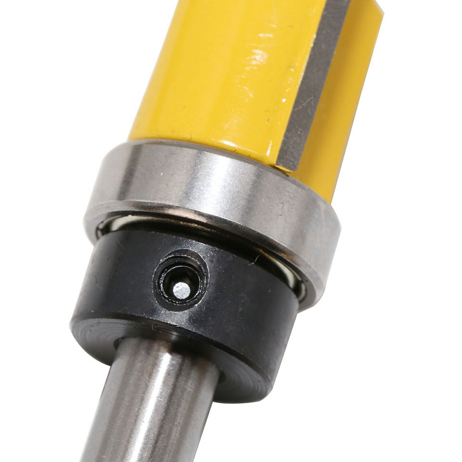 SEIWEI 4Pcs Template Pattern Trim Router Bit Set 8mm Shank Woodworking Milling Tool Yellow ( 4 Size)