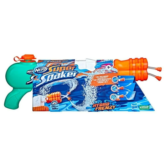 Lanzadores de agua Hasbro Nerf Super Soaker Hydro Frenzy, Lanzador de agua, a partir de 6 años