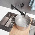 thumbnail image 4 of Feetron Waterfall Black and Bronzel Wall Mounted Two-Handle Faucet, 4 of 9