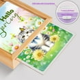thumbnail image 4 of Manx Hello Spring Time Flower Floral Nature Acrylic Plaque with Wood Photo Frame Box Cat Lover Kitten Owner Gifts Light Box - 02031, 4 of 5