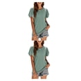 thumbnail image 4 of Minnieouse Camiseta de mujer con volantes de Color sólido cuello estética linda blusa suelta fiesta noche Club verano Top niñas ropa Type23 NO23, 4 of 6