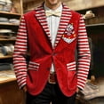 thumbnail image 5 of IWRICH Men's Mardi Gras Corduroy Printed Blazer Carnival Casual Holiday Suit Jacket Rave Party Holiday Coat with Pocket 07-Red 2XL, 5 of 5