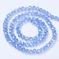 thumbnail image 2 of 10Strand Electroplate Glass Beads Strands AB Color Plated Faceted Rondelle Light Sky Blue, 2 of 2