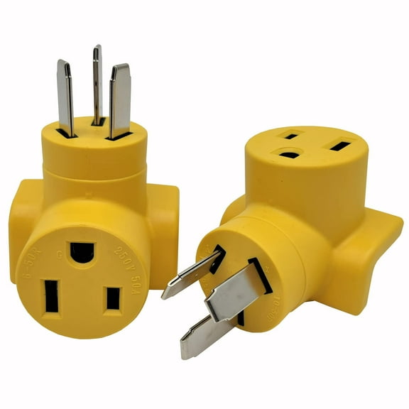 Parkworld 63098 NEMA 10-50P to 6-50R One Piece Compact Electric Oven or Stove to Welder Adapter