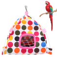 thumbnail image 1 of Lona pájaro colgante jugando tienda para dormir hamaca nido jaula accesorio para mascotas pequeñas loros con puntos de cojín, 1 of 8