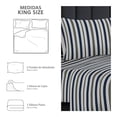 thumbnail image 2 of Juego De Sábanas Mainstays King Size Rayas Azul, 2 of 4