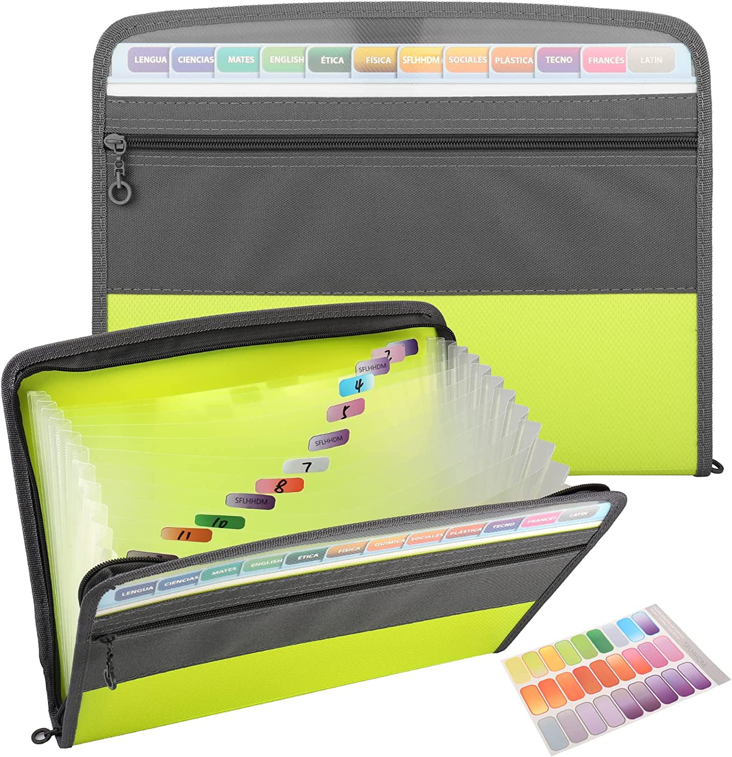 13 Pocket Expanding File Folder, Accordion File Folder Expanding Zip