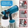 thumbnail image 6 of 600W Paint Sprayer Gun,Includes 3 Nozzles,Handheld Paint Spray Gun,Cordless Paint Sprayer, Electric Airless Sprayer with 2 Battery,HVLP Paint Sprayer for Home Interior and Exterior, 6 of 13