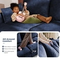 thumbnail image 4 of JULY'S SONG 24.5" Deep Seat Accent Chair, Modern Sofa Chairs in Living Room, Upholstered Oversized Chair with Detachable Cover & Removable Backrest, Blue, 4 of 8