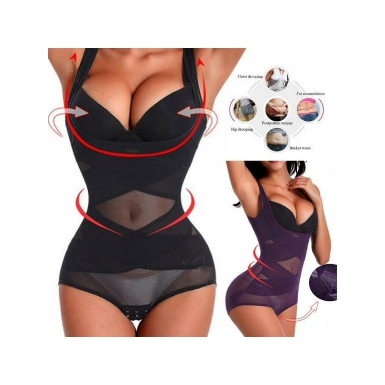 Women Full Body Shaper Compression Postpartum Shapewear Slim Bodysuit  Girdle US 