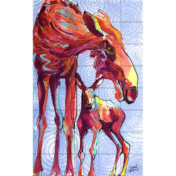 Tile Mural Kitchen Backsplash - Goddess Dawn-DG - by Dawn Gerety