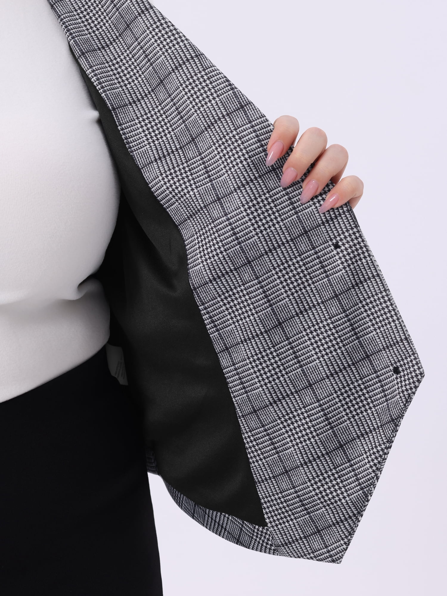 DARING DIVA Women's Plus Size Vintage Office Plaid Steampunk Checkered Vest 4X Grey