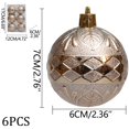 thumbnail image 3 of Axiiglly 6Pcs Christmas Balls Ornaments, 2.36" Shatterproof Glitter Christmas Balls, Embossed Plating Xmas Hanging Balls for Christmas Trees Decorations, Home Holiday Party Indoor Outdoor Decor, 3 of 7