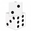 Beistle Three Dimensional Dice Stacking Centerpiece Casino Party Decorations, 17" x 9", White/Black