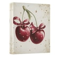 thumbnail image 2 of Two Cherries with Bows 3 Ring Hardcover Binders 1.5in Round Rings for Letter-Size Folder Paper Organizer Pockets for Office Student Recipe, 2 of 9