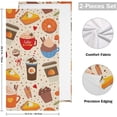 thumbnail image 2 of Dreamtimes Pumpkin Latte Spice Hand Towels 2 PCS, Ultra Soft and Highly Absorbent, Autumn Themed Decorative Fingertip Towel for Home, Bathroom, Kitchen, 28.3"x14.4", 2 of 5