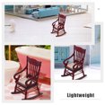 thumbnail image 2 of MasteelfCA 2pcs Dollhouse Accessories Wooden Mini Chairs Rocking Chair Models (Brown), 2 of 7