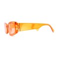 thumbnail image 4 of Womens Mod Narrow Rectangle Inset Lens Retro Sunglasses Orange, 4 of 4