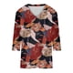 thumbnail image 4 of Fiudx Ofertas Flash Del Día Solo En Línea Top con Cuello En V y Manga 3/4 con Estampado Informal a La Moda para Mujer, 4 of 5