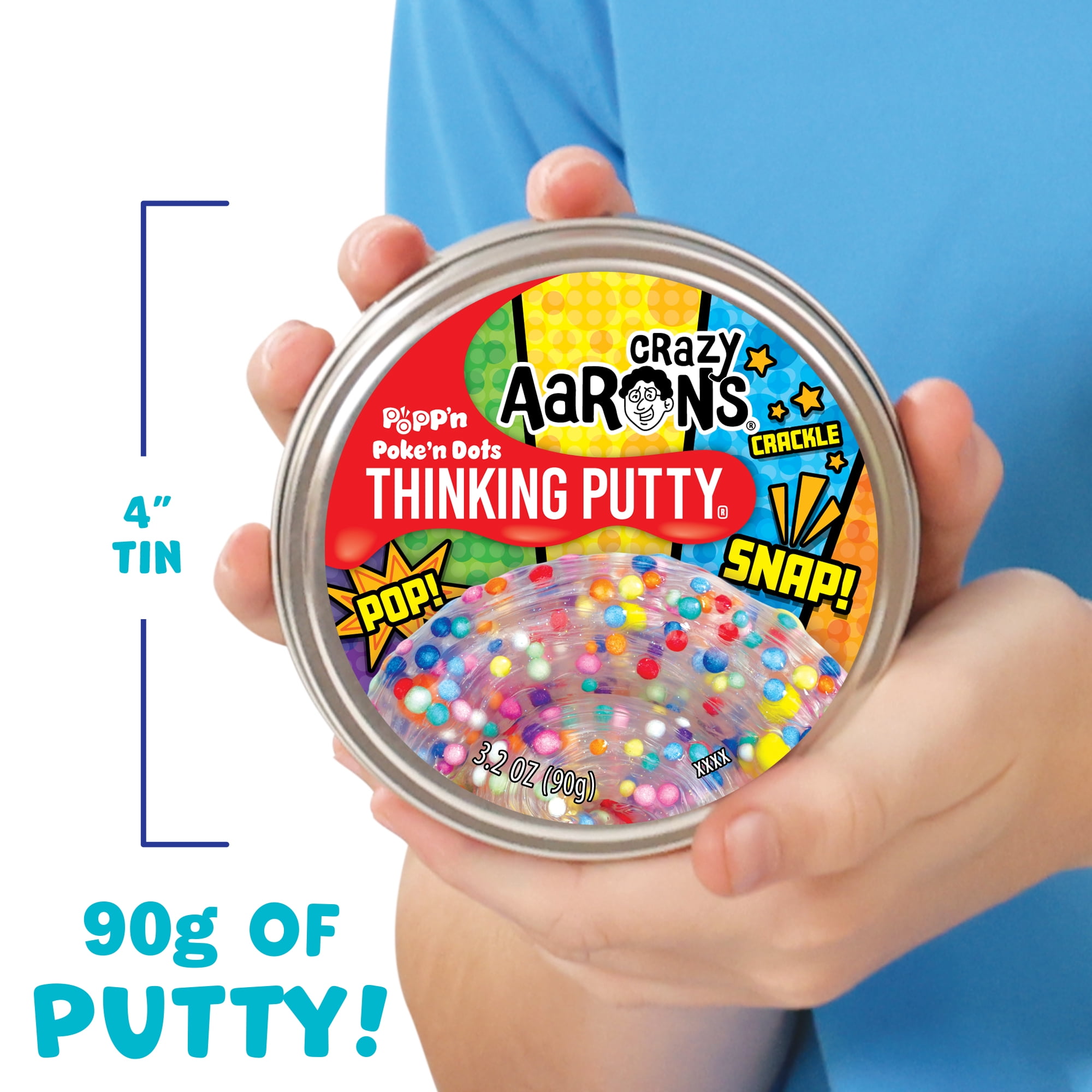 Crazy Aaron’s Poke'n Dots Thinking Putty, White, Ages 3 and Up
