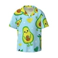 thumbnail image 5 of Picia Cartoon Avocado Men's Linen Shirts Short Sleeve Cuban Beach Shirts Casual Shirts Button Down Shirt for Men Beach Summer Wedding Shirt-Large, 5 of 7