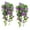 Purple, variant on TETOU 2Pcs UV Simulation Artificial Flowers, Artificial Morning Glories, Fade Resistant Fake Hanging Flowers for Outdoors Home Porch Garden Patio Decoration - Rose Red